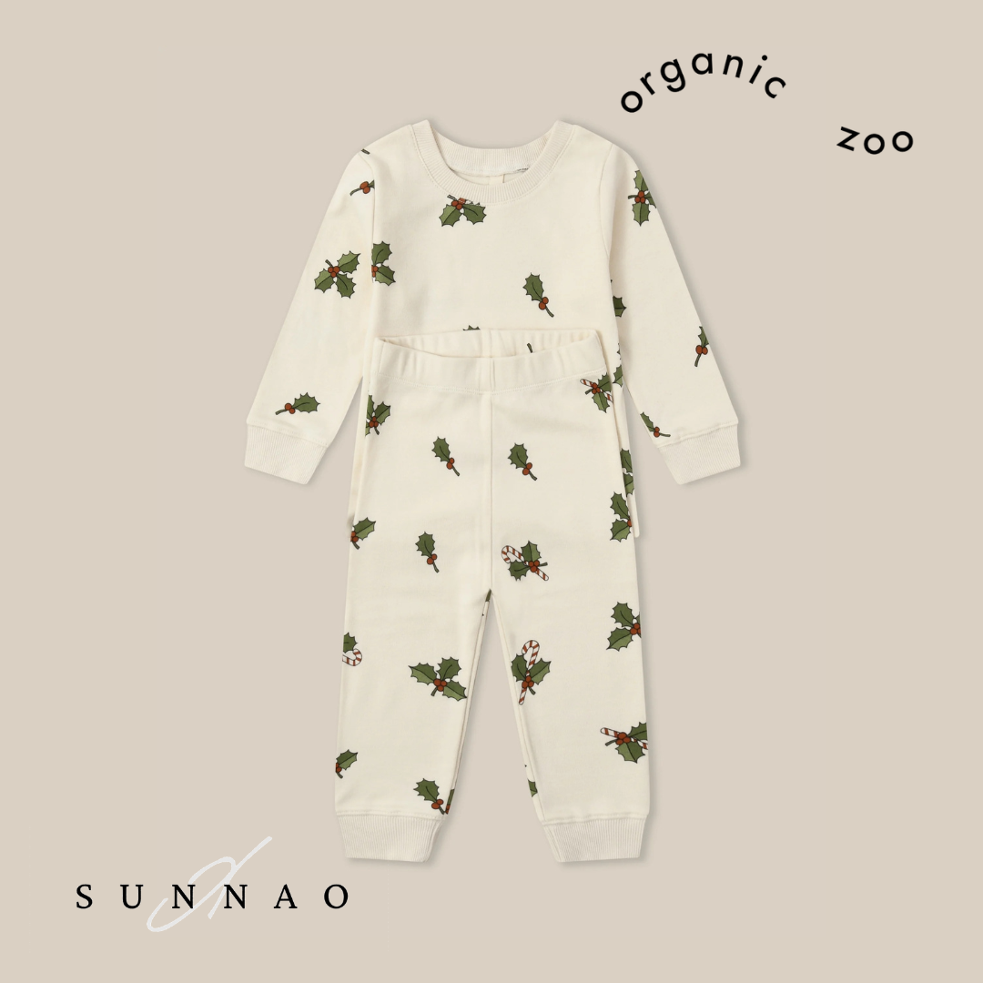 <Organic zoo>Christmas Holly Pajamas（1-5Y）