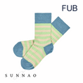 Gallery viewerに画像を読み込む, <FUB>Classic Striped Socks WASHED INDIGO/EMERALD（10.5-17.5cm）
