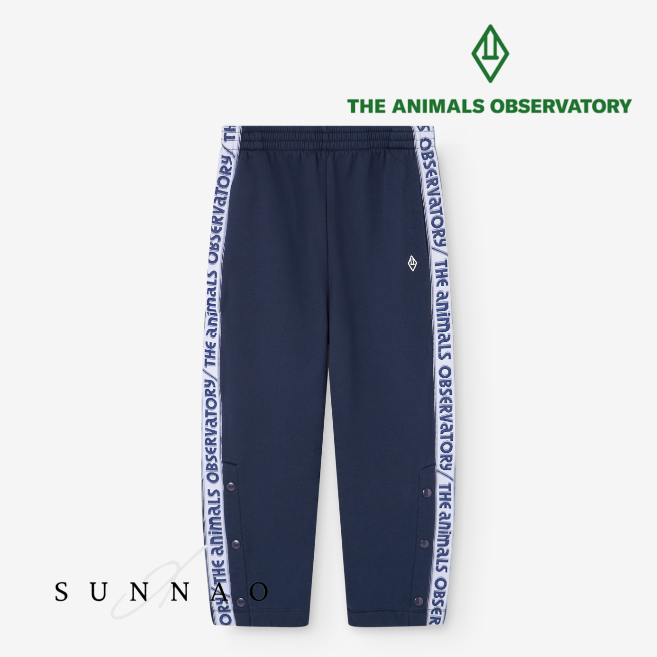 <the animals observatory> CHAMOIS KID SWEATPANTS NAVY