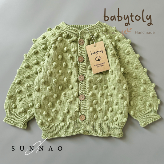 <Babytoly>Popcorn Cardigan - PISTACHIO