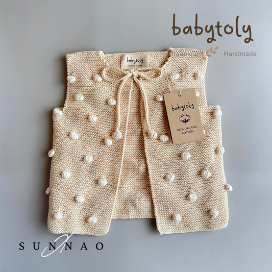 <Babytoly>Popcorn Vest - NATURAL/SNOW