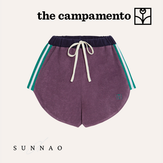 <The Campamento>PURPLE COLOR BLOCK KIDS SHORTS（2-8Y）