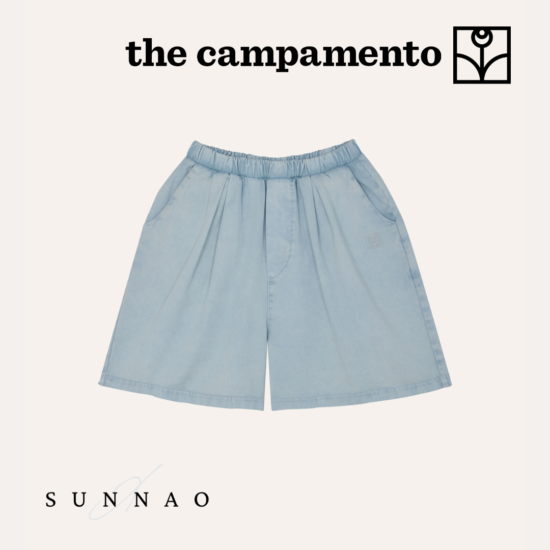 <The Campamento>LIGHT BLUE DENIM KIDS SHORTS（2-8Y）