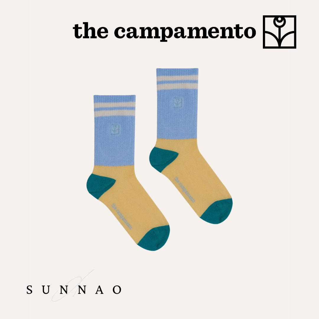 <The Campamento>COLOR BLOCK KIDS SOCKS（3-8Y）