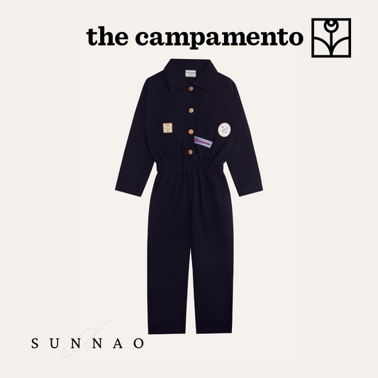 <The Campamento>BLUE WASHED LONG SLEEVES KIDS OVERALL（2-8Y）