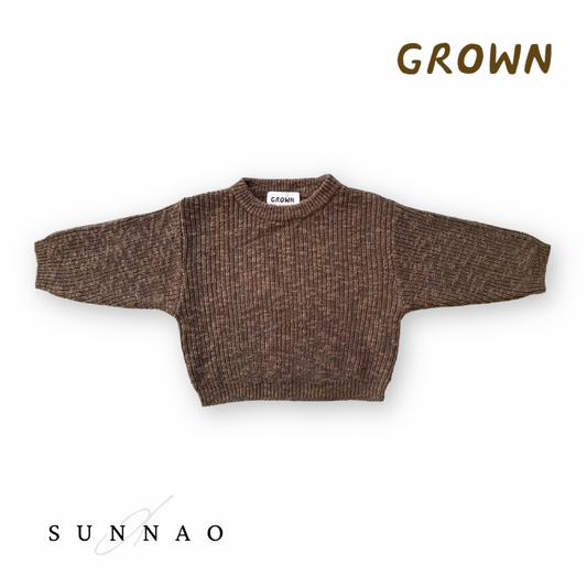 <GROWN>Chunky Rib Knit Pull Over （6M-6Y）