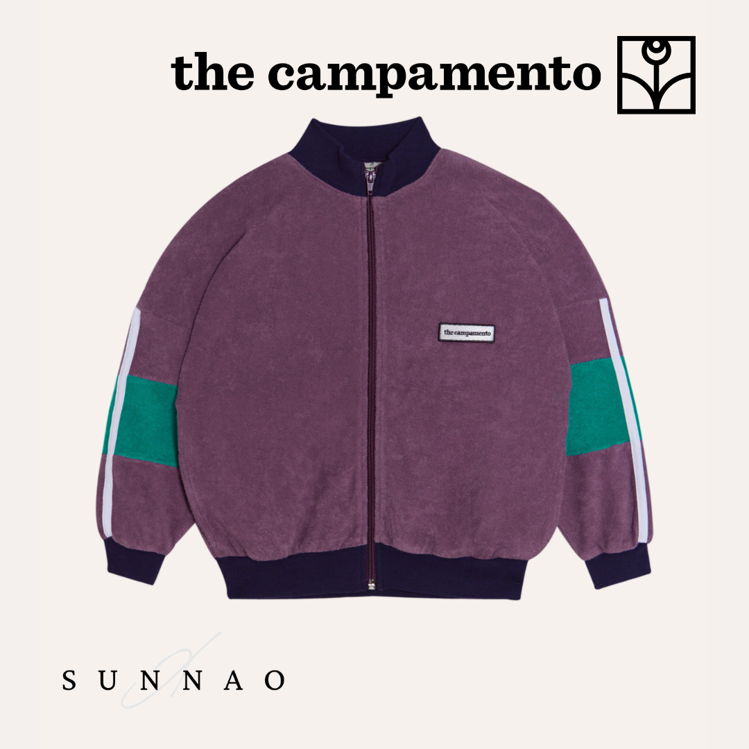 <The Campamento>PURPLE COLOR BLOCK KIDS ZIPPED SWEATSHIRT（2-8Y）