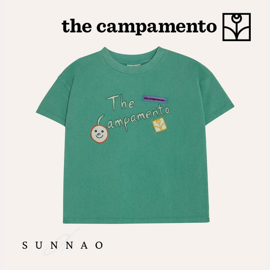 <The Campamento>GREEN WASHED KIDS TSHIRT（2-8Y）