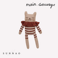 Load image into Gallery viewer, <main sauvage> Kitten knit toy - Sienna striped romper</main>
