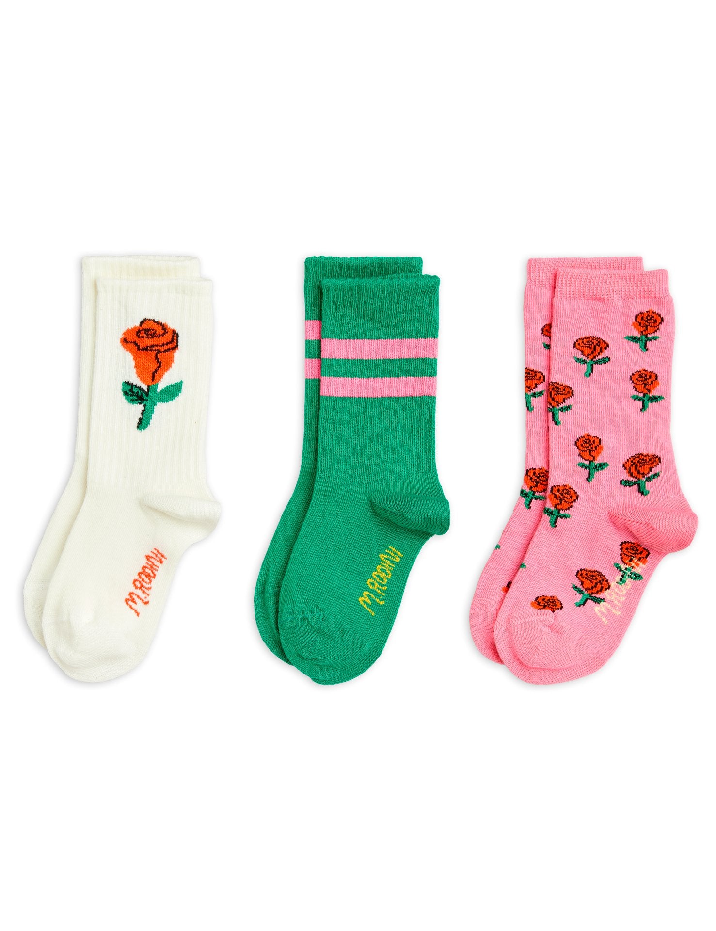 <Mini Rodini>Rose socks Multi - 3pack（16cm）