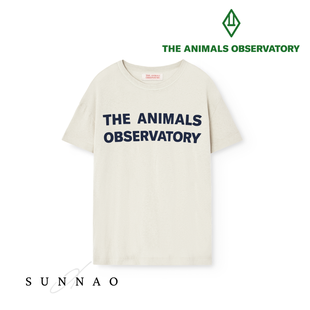 <the animals observatory>ORION KIDS T-SHIRT - White Logo（2-6Y）