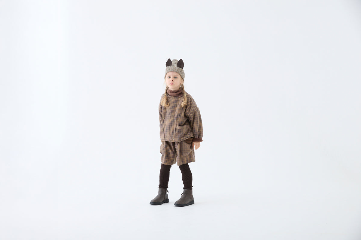 <eLfinFolk> Nep Yarn Beast Beanie by CA4LA - brown