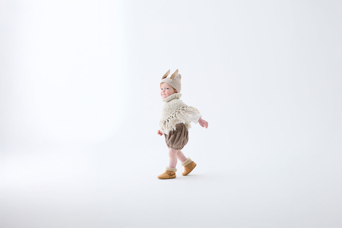 <eLfinFolk> Nep Yarn Beast Beanie by CA4LA - pink beige