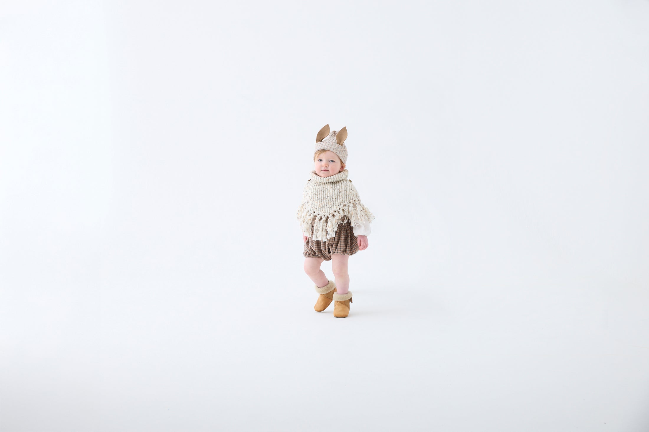 <eLfinFolk> Nep Yarn Beast Beanie by CA4LA - pink beige