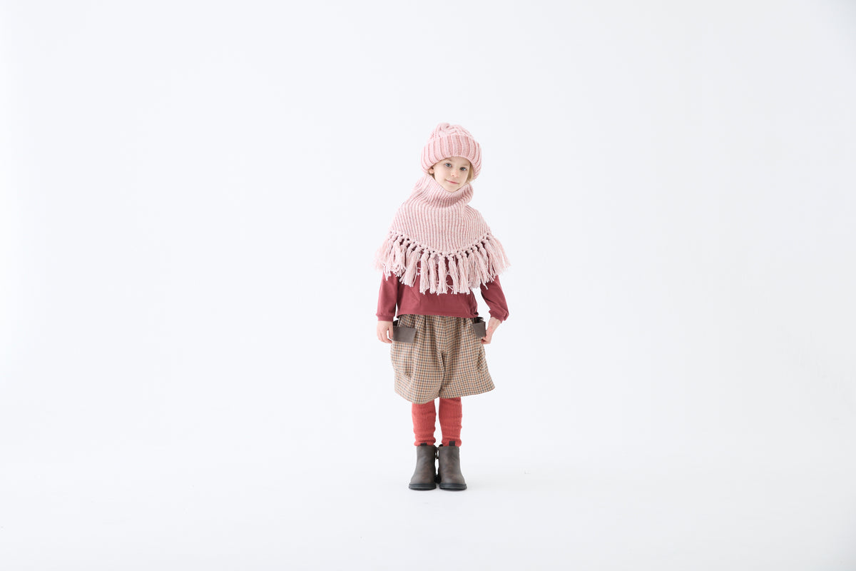 [Pre-order / Scheduled for September shipment] <eLfinFolk> Rib knit Knights cape Ⅱ - ivory