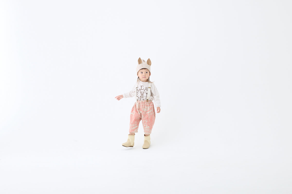 <eLfinFolk> Nep Yarn Beast Beanie by CA4LA - pink beige