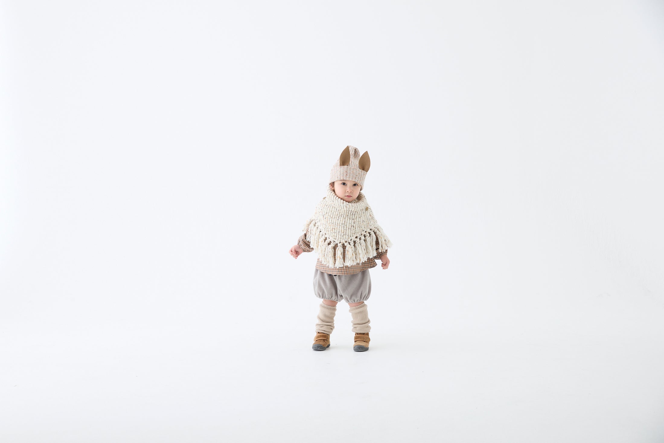 <eLfinFolk> Nep Yarn Beast Beanie by CA4LA - pink beige