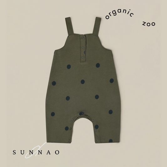 <Organic zoo>Olive Dots Salopette（0M-12M）