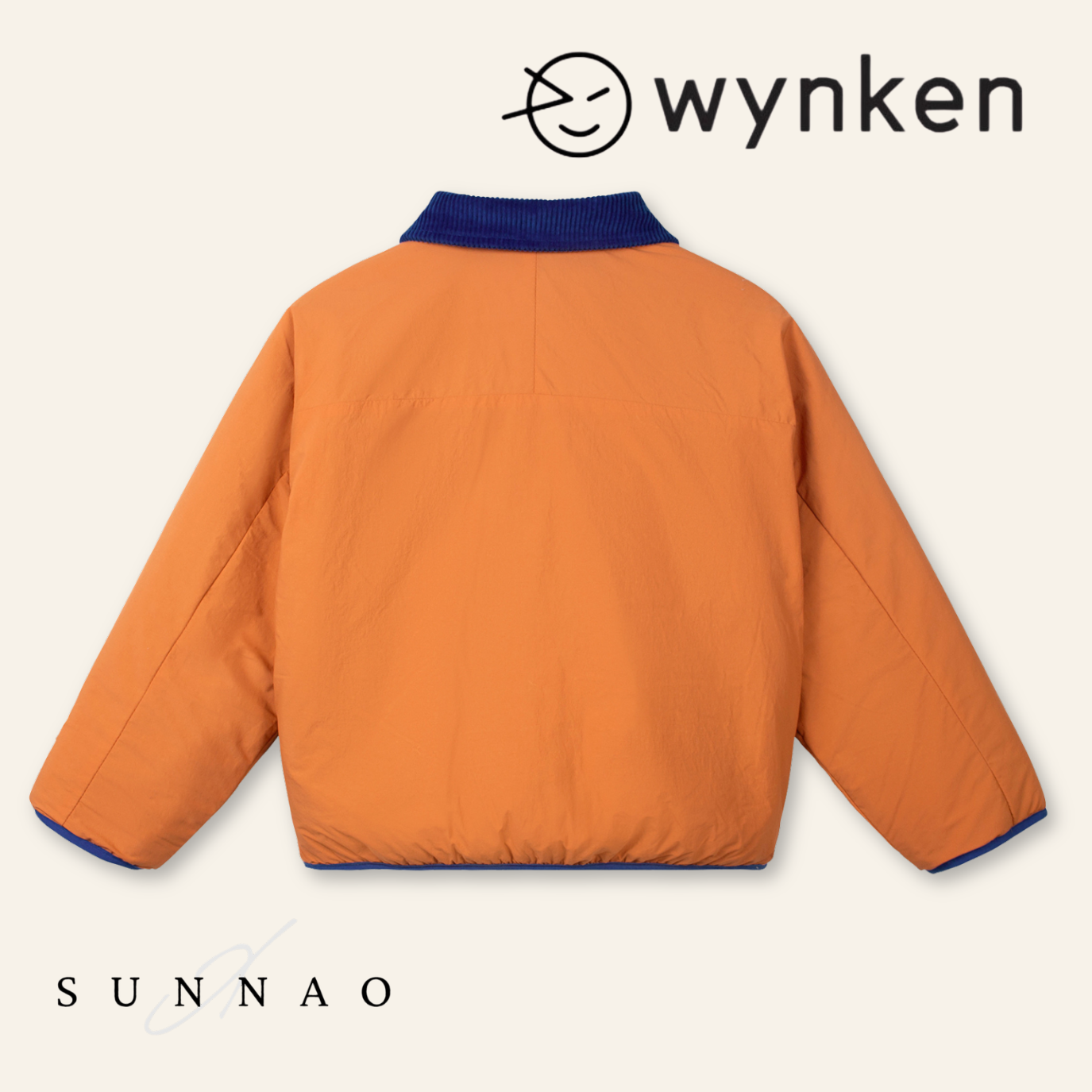 <Wynken> FAUX FUR REVERISBLE JACKET - TOBACCO / BLUE　