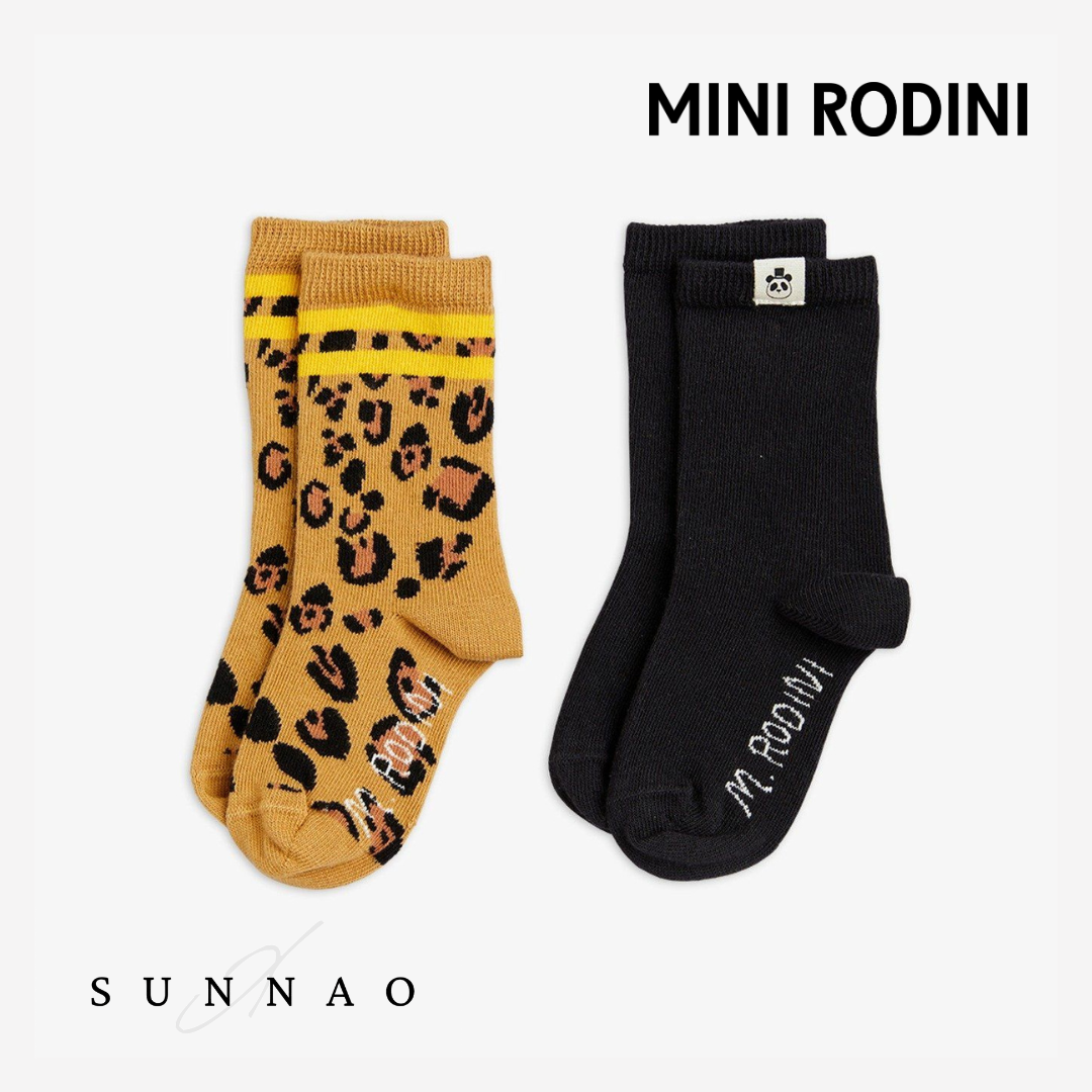 <Mini Rodini>Basic leopard socks Multi 2Pack（20-31）