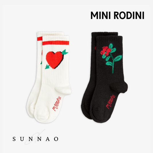 <Mini Rodini>Arrowed heart socks Multi 2Pack（20-31）