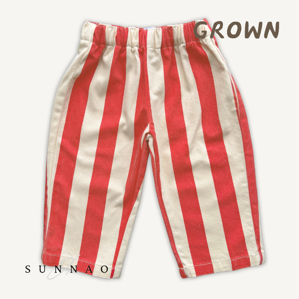 <GROWN> Organic Everyday Stripe Pant - Sauce