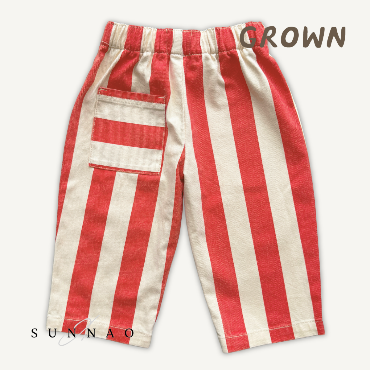 <GROWN> Organic Everyday Stripe Pant - Sauce
