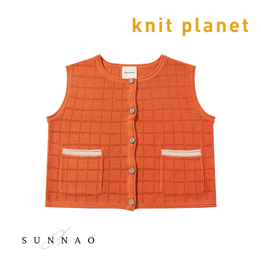 <Knit planet>CHECKBOARD TOP（2-8Y）