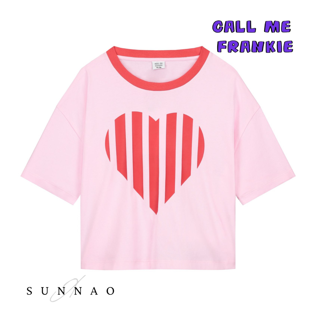 <CALL ME FRANKIE>CROPPED HEART T-SHIRT（1-8Y）