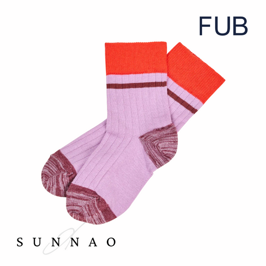 <FUB>Colour Block Socks ORCHID（10.5-17.5cm）