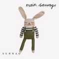 갤러리 뷰어로 이미지로드, <Main Sauvage>Bunny knit toy - Olive overalls
