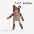 Load image into Gallery viewer, <Main Sauvage>Teddy knit toy - Siena plaid shirt
