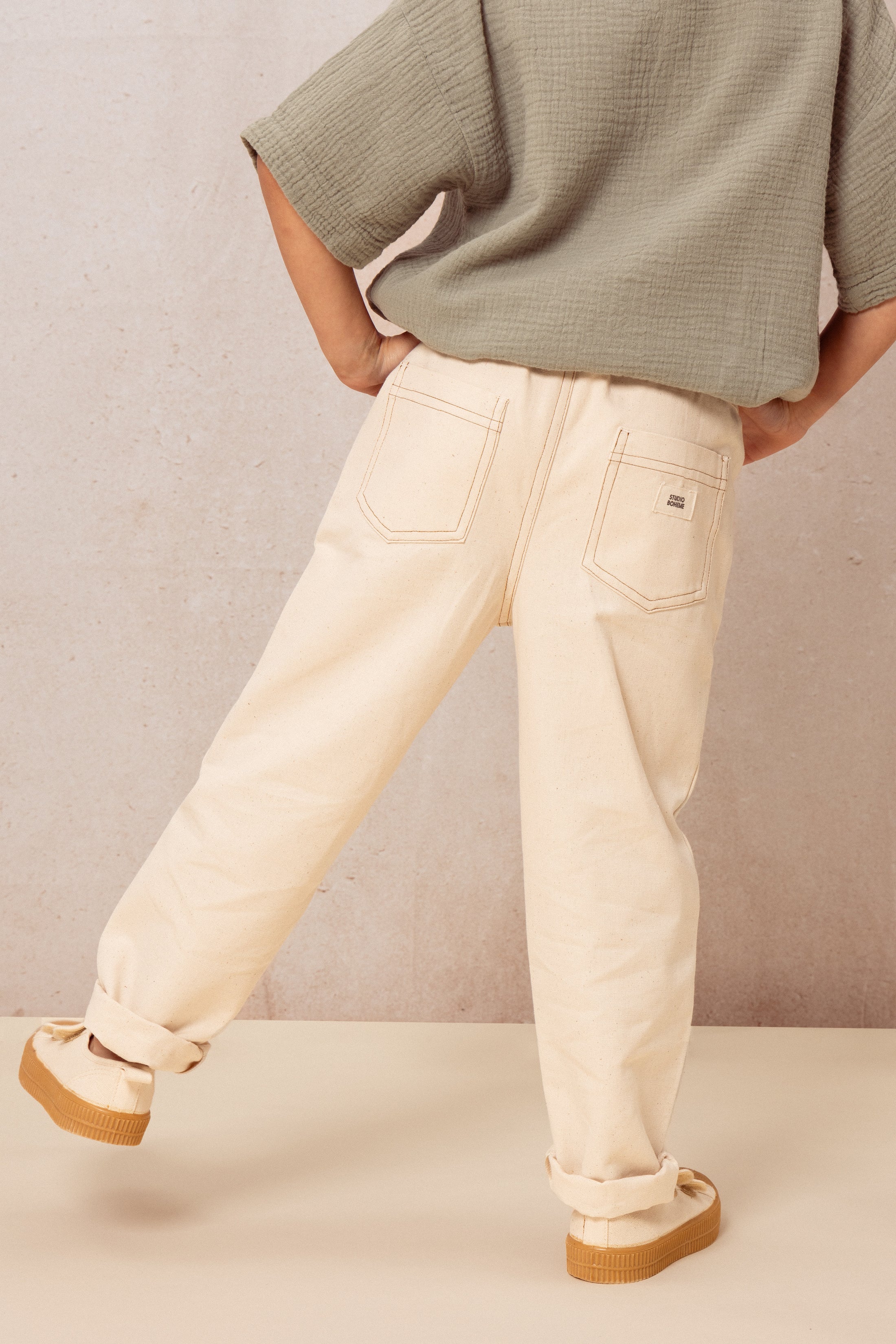 【予約／送料無料】<STUDIO BOHEME PARIS> PANTS SERGE - OFF WHITE（24M-8Y）