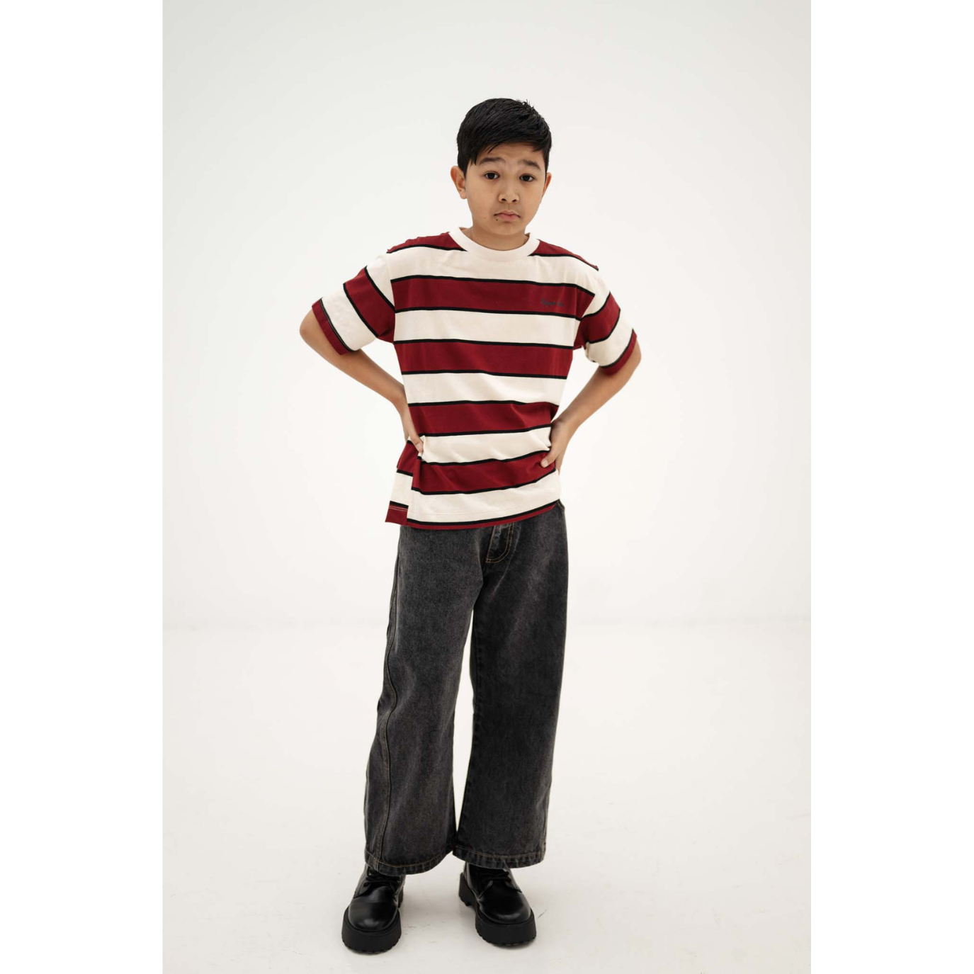 <REPOSE AMS> wide pant - slate grey