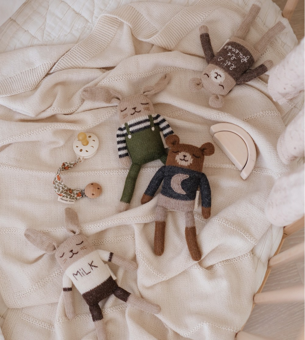 <Main Sauvage>Teddy knit toy - midnight