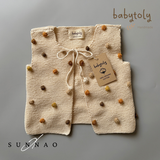 <Babytoly>Sunnao×Babytoly - Popcorn Vest - BROWNISH