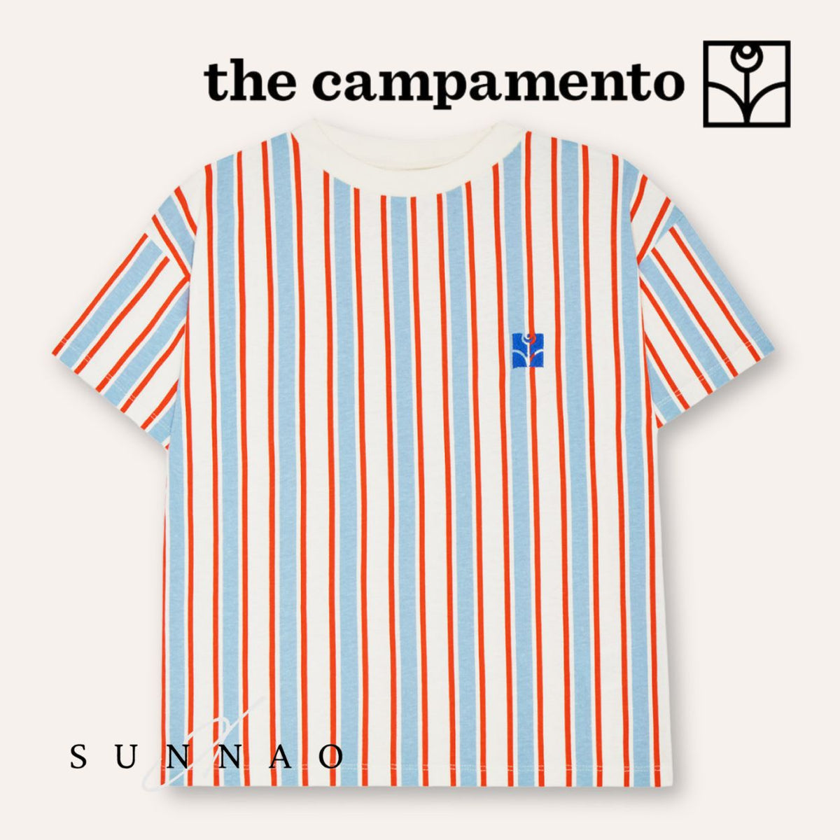 <The Campamento> Biocolor stripe T-shirt