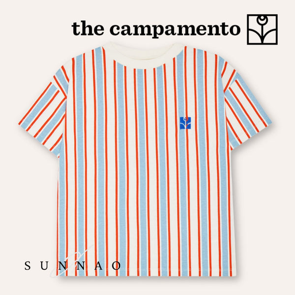 <The Campamento> Biocolor stripe T-shirt