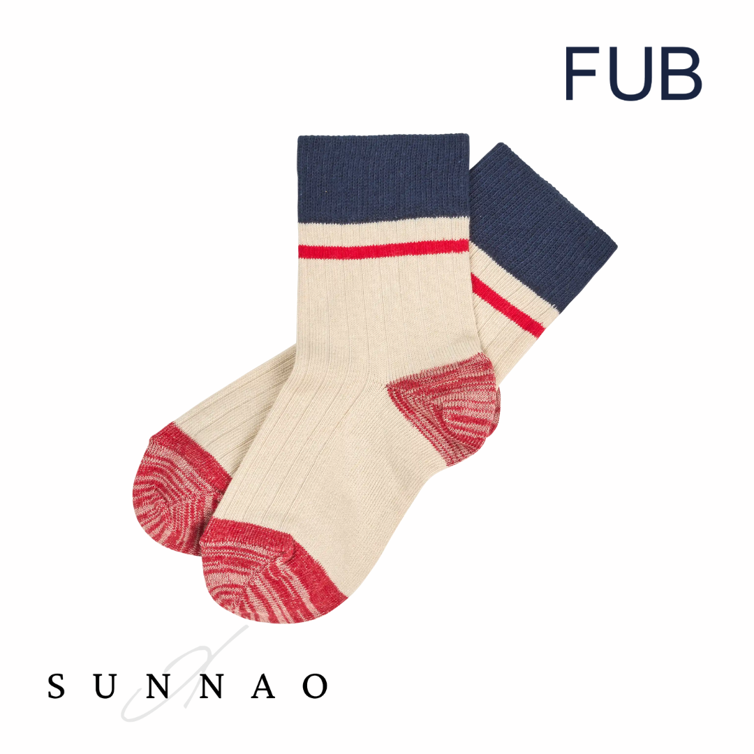 <FUB>Colour Block Socks ECRU（10.5-17.5cm）