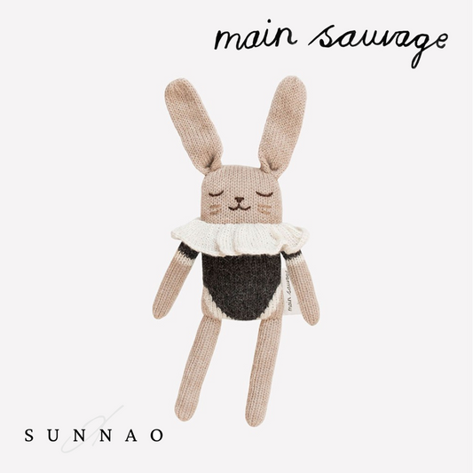 <Main Sauvage>Bunny knit toy - Black body suits