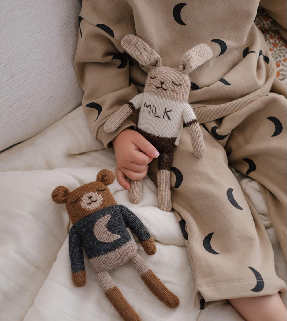 <Main Sauvage>Teddy knit toy - midnight