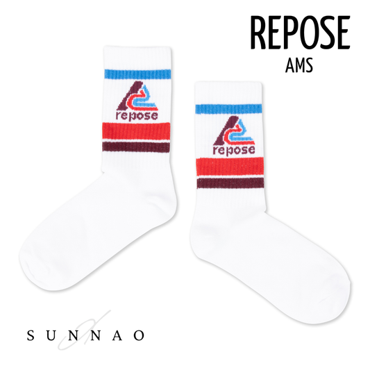<REPOSE AMS> 70. sporty socks - white logo　