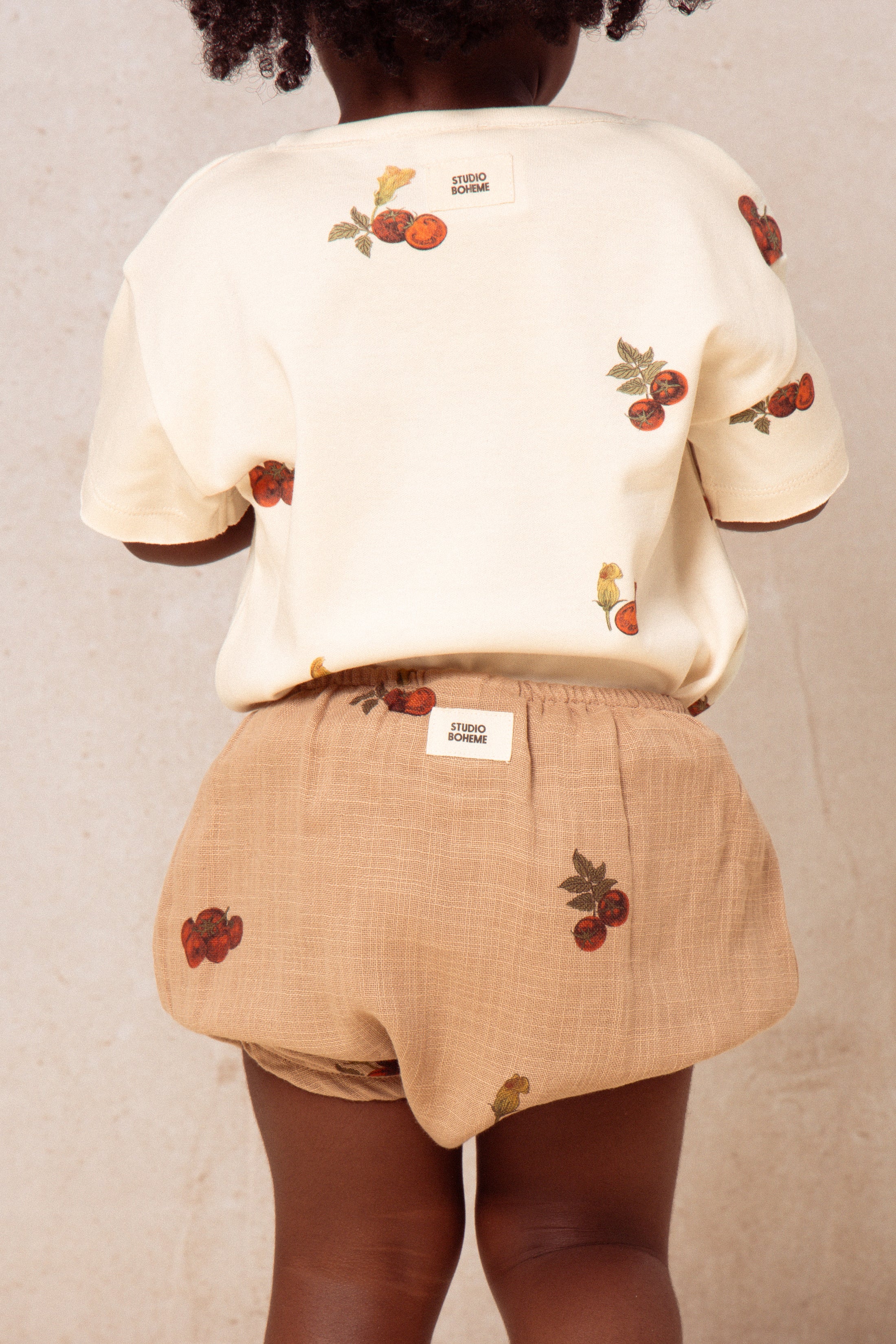 【予約／送料無料】<STUDIO BOHEME PARIS> BLOOMERS AMI - NOUGAT / TOMATO（12-24M）