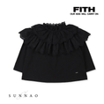 Gallery viewerに画像を読み込む, <FITH> Lacy Smocked Tee - Black
