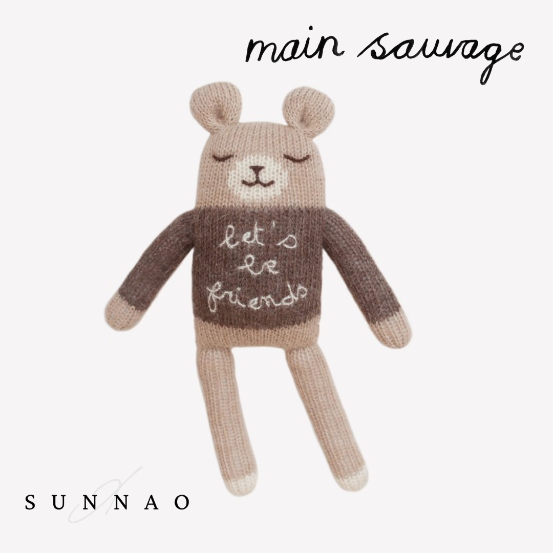 <Main Sauvage>Teddy knit toy - Firends