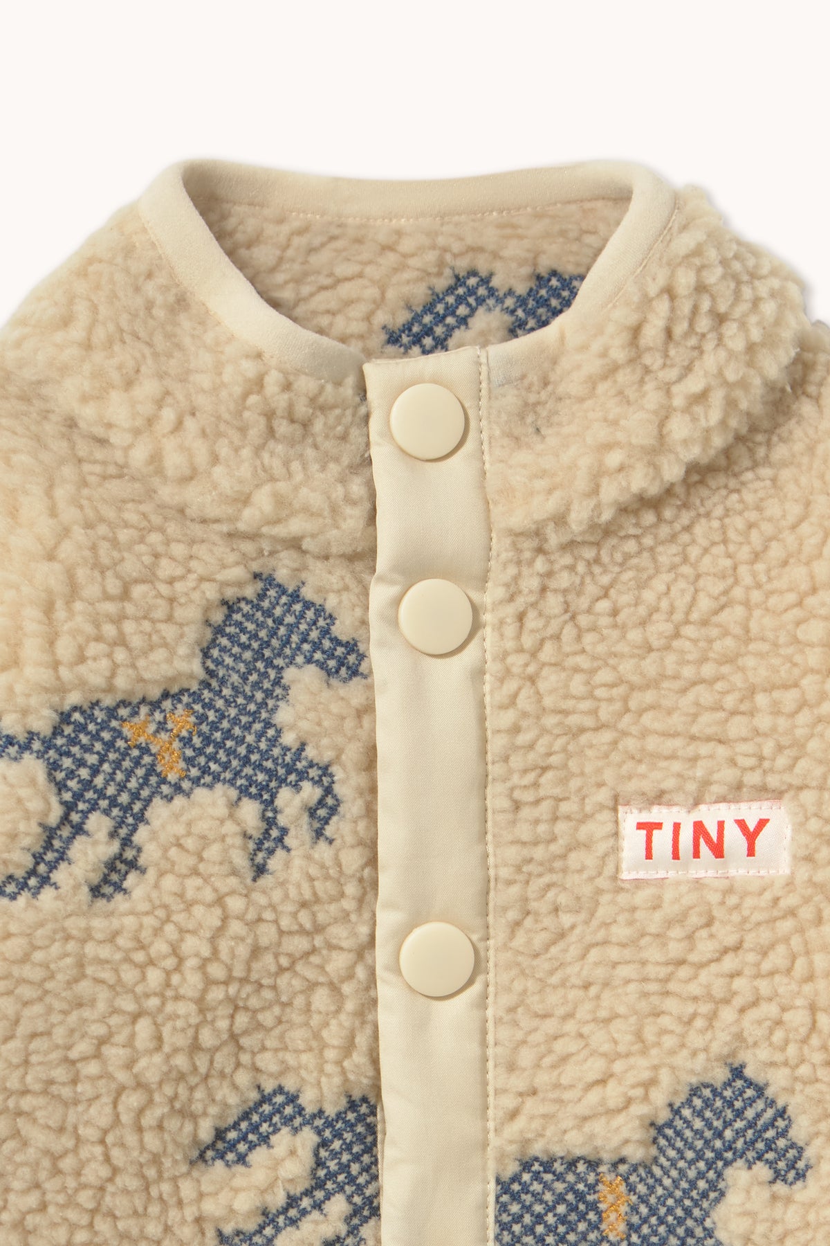 <TINYCOTTONS> Horses Sherpa One-Piece