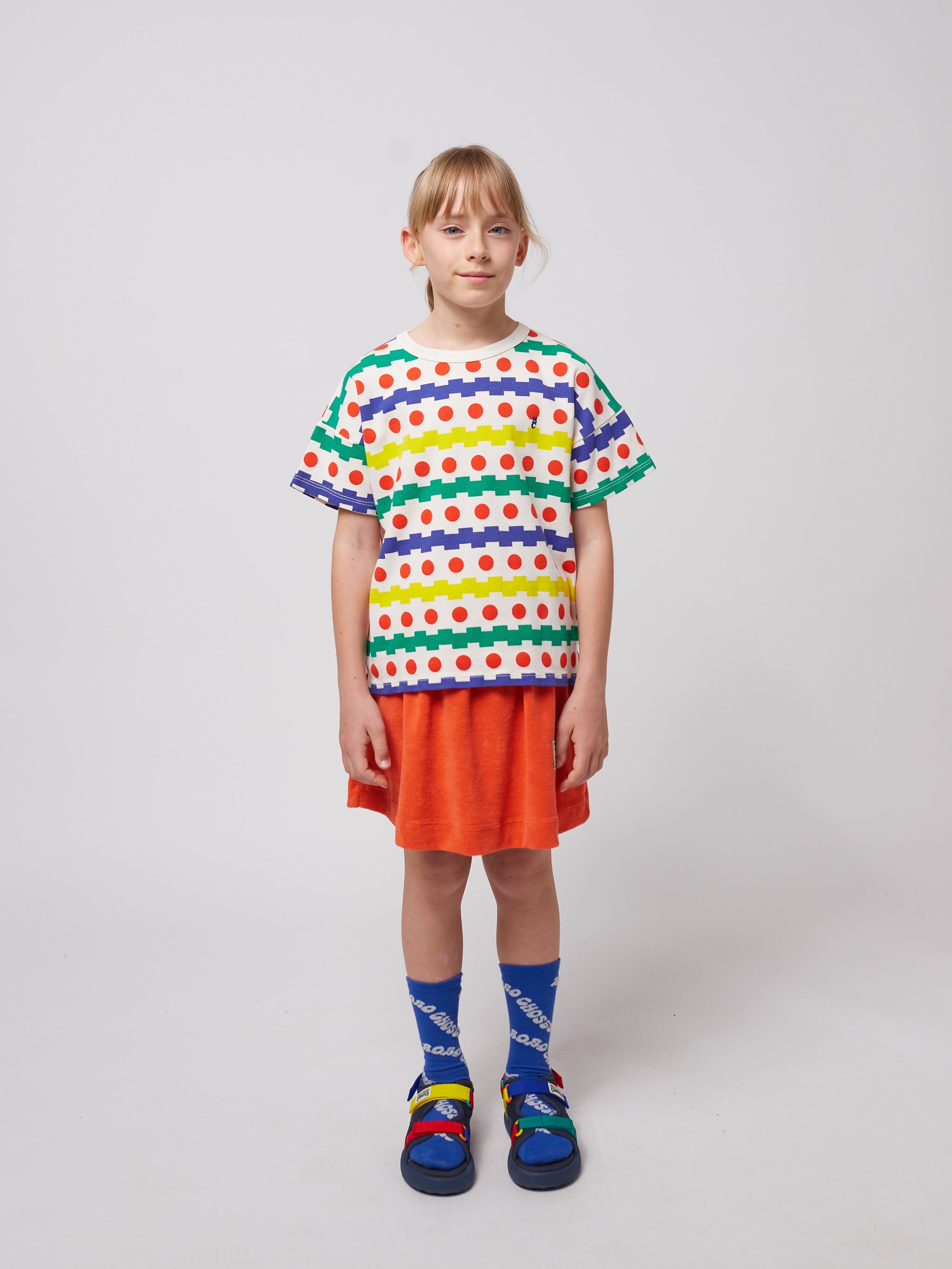 <BOBO CHOSES>Geometric all over waffle T-shirt（18M-7Y）