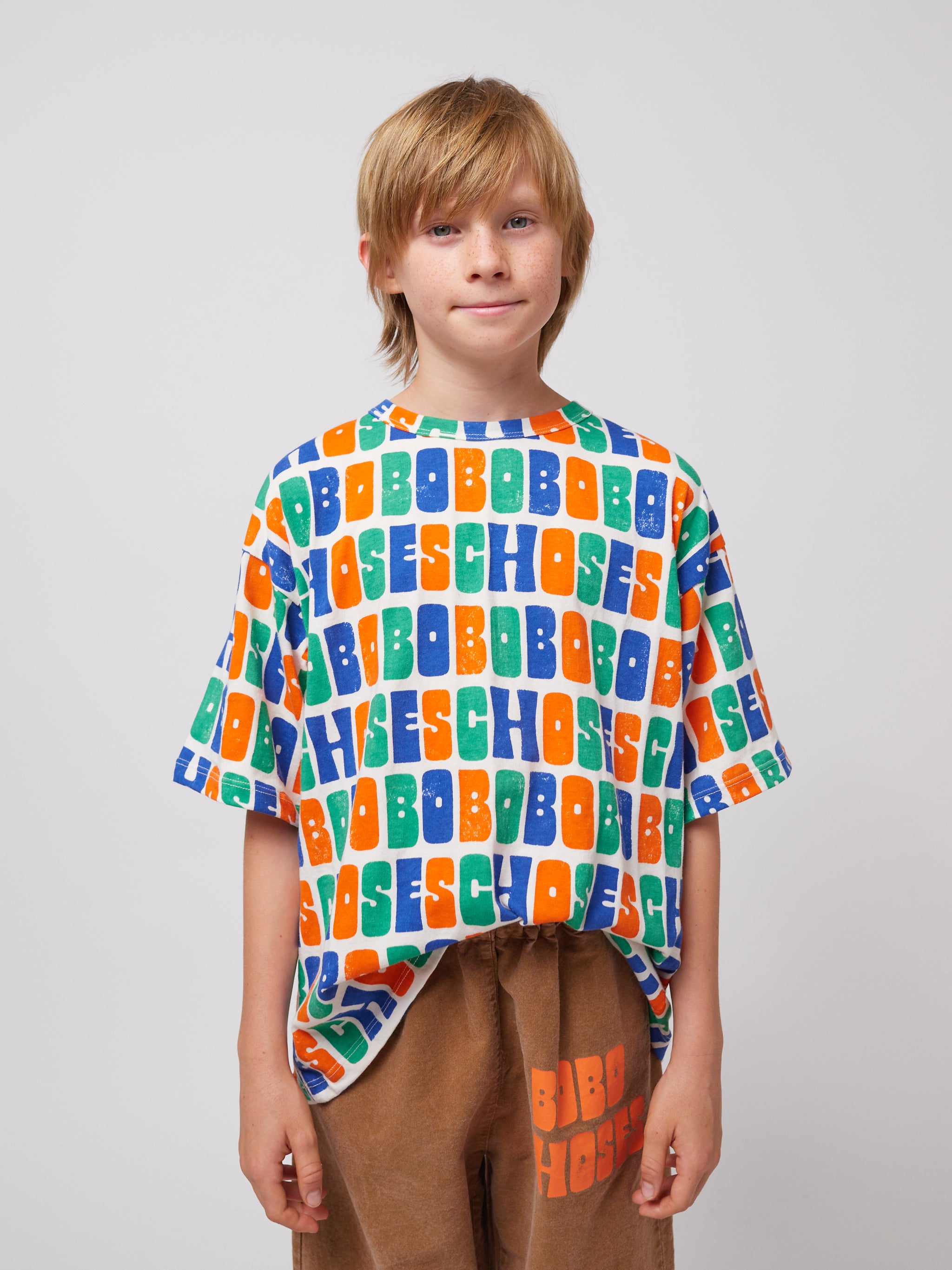 <BOBO CHOSES> Multicolor Bobo Choses all over T-shirt （2-7Y）