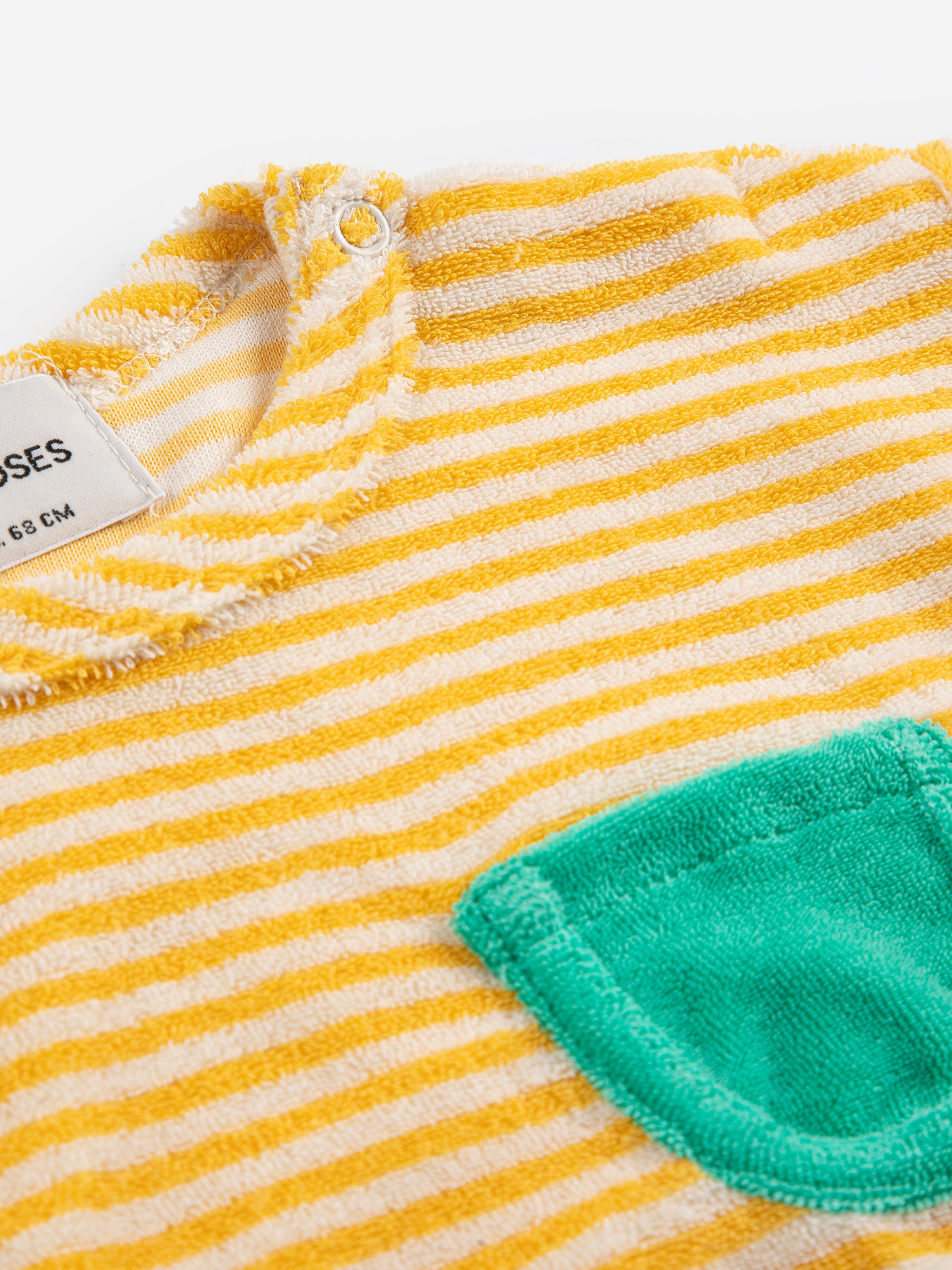 <BOBO CHOSES> Yellow Stripes terry cloth sweatshirt