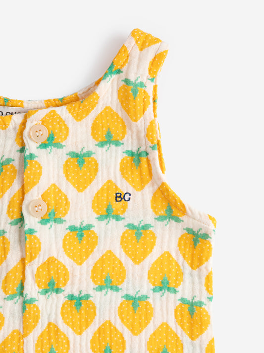 <BOBO CHOSES> Strawberry all over  woven playsuit